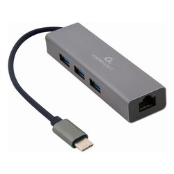 Adattatore di rete Gigabit (1000Base-TX) CABLEXPERT USB C Gray A CMU3 LAN 01