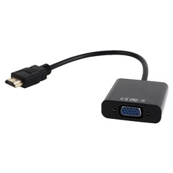 Cavo adattatore CABLEXPERT Black 0,15m A HDMI VGA 03