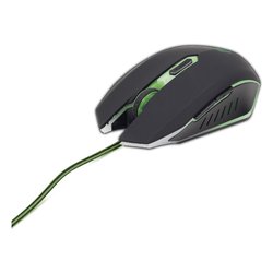 Mouse Gaming Wired Black e Green MUSG 001 G