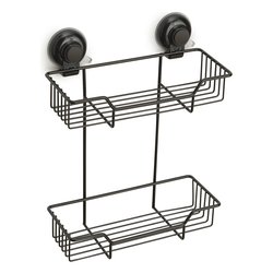 Porta oggetti box doccia Doppio HOT Nero opaco (27,4x12,5x35,5 cm) HO19 14