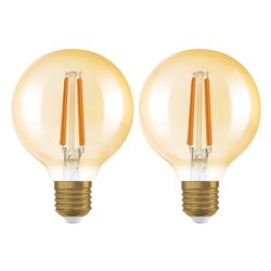 Set lampadine led (2pz) globo E27 (7,2W) , luce calda VINTAGE 1906 CLASSIC GLOBE