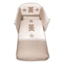 Piumone lettino set 4 pz STELLINE Grey 120 95 97