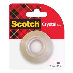 Nastro adesivo Crystal 1,9cm x 25m 3M Trasparente 7100127554