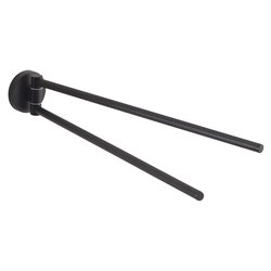 Porta asciugamani parete doppio a snodo FELCE PLUS Nero opaco FP23 14