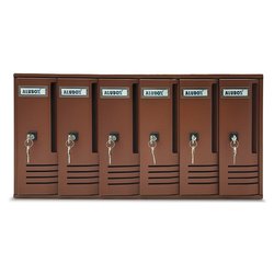 Cassetta posta condominiale 6 p (62x17,5x30cm) CUBO Ruggine 20C6RU
