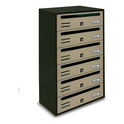 Cassetta posta condominiale 6 p (38,5x25x63cm) CUBO Sabbia 20C6ROSA