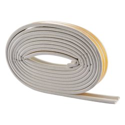 Paraspifferi adesivo sezione a P porte e finestre (5mm x 9mm x 6m) STRIP Bianco 10008