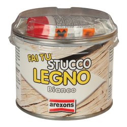 Stucco legno in pasta bicomponente bianco barattolo 200 gr 3002