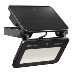 Proiettore con sensore presenza solare SOLAR B Nero (14x18cm) SLB 071400 1 luce - LED - Max 8W