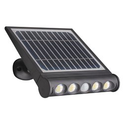 Proiettore con sensore presenza solare GENIUS Nero (21x24cm) GNS 081240 1 luce - LED - Max 8W