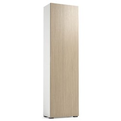 MILLEUSI Armadio 1 Anta battente Bianco cannetè chiaro (50cm) Mobile KIT